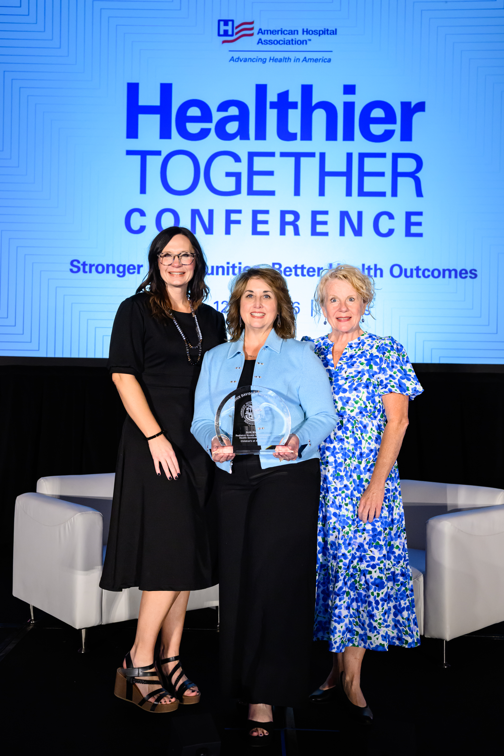 Children’s of Alabama accepts the 2026 Dick Davidson NOVA Award at the AHA Healthier Together Conference.