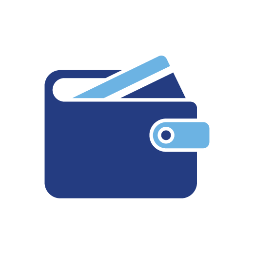 Corporate Insurers Shifting Costs to Patients icon. A wallet with a credit card sticking out of it.