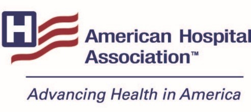 AHA logo. American Hospital Association. Advancing Health in America.